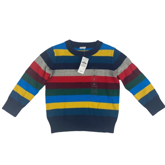 NWT GAP Boys Striped Sweater - Size 2T - Picture 1 of 5
